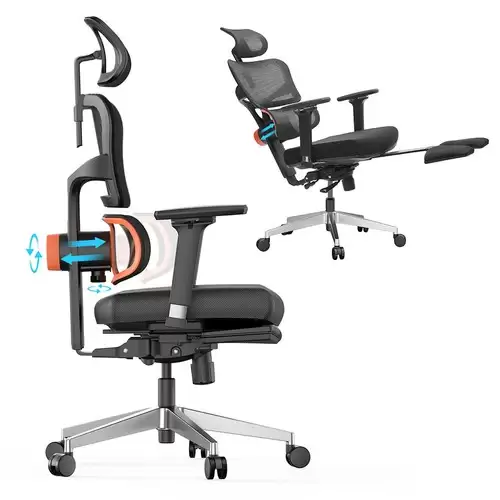 Order In Just $339.99 Newtral Nt002 Ergonomic Chair Adaptive Lower Back Support With Footrest 4 Recline Angle Adjustable Backrest Armrest Headrest 5 Positions To Lock Aluminum Alloy Base - Pro Version With This Coupon At Geekbuying