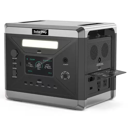 Pay Only $849 For Solarplay Q2501 Portable Power Station, 2400w/2160wh Lifepo4 Battery, 12 Output Ports, Fully Charged In 1.5 Hours, 4 Charging Method - Us Plug With This Coupon At Geekbuying