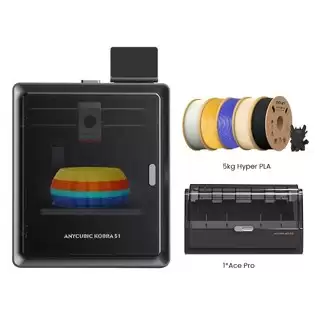 Order In Just $618.75 Anycubic Kobra S1 Combo 3d Printer + 5kg Hyper Pla Filament - 1kg Blue + 1kg White + 1kg Golden + 1kg Black + 1kg Skin Color With This Discount Coupon At Geekbuying