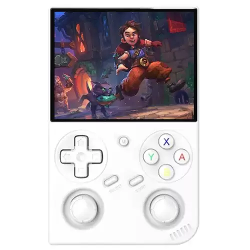 Pay Only $52.33 For Anbernic Rg35xx Pro Game Console, 64gb Tf Card, 3.5 Inch Ips Screen, 30+ Emulators, Multimedia App, 7 Hours Of Playtime, Dual Joysticks - White With This Coupon At Geekbuying