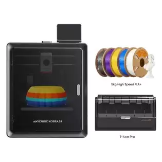 Order In Just €589.00 Anycubic Kobra S1 Combo + 5kg Eryone High Speed Pla+ Filament - 1kg Ivory White/ Gray/ Yellow/ Blue/ Purple With This Discount Coupon At Geekbuying