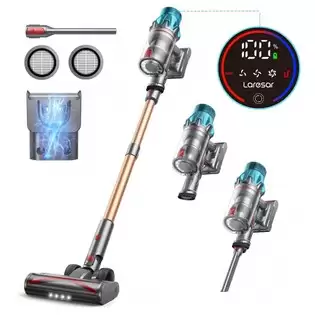 Pay Only $130.71 For Laresar Ultra 7 Cordless Stick Vacuum, 550w/45kpa Powerful Suction, Touch Screen, Up To 60 Mins Runtime With This Coupon Code At Geekbuying