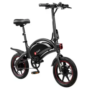 Pay Only €419.00 For Dyu D3f Folding Moped Electric Bike 14 Inch Inflatable Rubber Tires 240w Motor 10ah Battery Max Speed 25km/h Up To 45km Range Dual Disc Brakes Adjustable Height - Black With This Coupon Code At Geekbuying