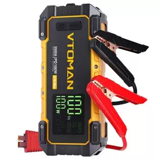 Order In Just €99.00 Vtoman V10 Max 5500a 12v Car Jump Starter, 3.2'' Display Screen, Battery Booster For All Gas & 12l Diesel Vehicles, Pd100w Fast Charging, 24000mah Power Bank, Ip65 Waterproof & Dustproof With This Discount Coupon At Geekbuying