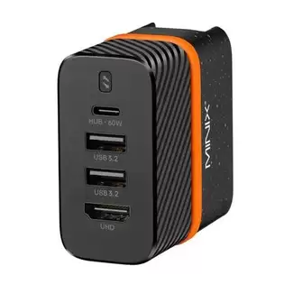 Pay Only €59.00 For Minix P4k Wall Charger Hub Power Supply Adapter, 2*usb 3.2, 4k@30hz Uhd Port, Pd60w Fast Charging Type-c Port With This Coupon Code At Geekbuying