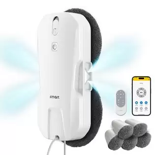 Order In Just €129.99 Fmart T11 Window Cleaning Robot With 10 Wipes, 5300pa Suction, 4-way Auto Spray, 100ml Tank, 60mm Slim Design, 20min Ups, 4m Safety Rope, Smart Navigation, Remote Control With This Discount Coupon At Geekbuying