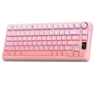 Order In Just £39.99 Aula S75 Pro Tri-mode Wireless Mechanical Keyboard, Lcd Screen, Knob Control, Hot-swappable, Rgb Backlit, 75% Layout, 4000mah Battery - Pink With This Discount Coupon At Geekbuying