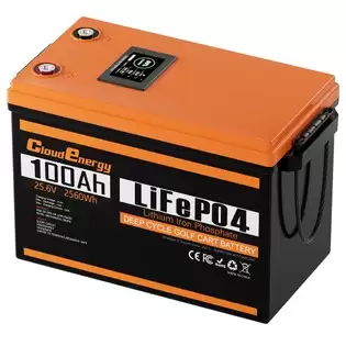 Order In Just €479.00 Cloudenergy 24v 100ah Lifepo4 Battery Pack Backup Power, 2560wh Energy, 6000+ Cycles, Built-in 100a Bms, Lcd Screen, Support In Series/parallel, Replacing Most Of Backup Power, Rv, Boats, Solar, Trolling Motor, Off-grid With This Discount Coupon At Geek