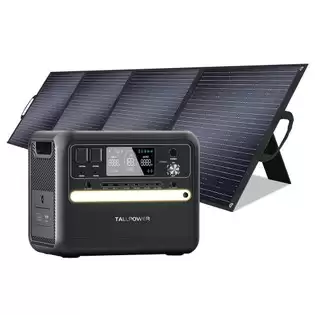 Order In Just €799.00 Tallpower V2400 Portable Power Station + Tallpower Tp200 200w Foldable Solar Panel, 2160wh Lifepo4 Solar Generator, 2400w Ac Output, Adjustable Input Power, Pd 100w Usb-c, Ups Function, Led Light, 13 Outputs - Black With This Discount Coupon At Geekbuyi