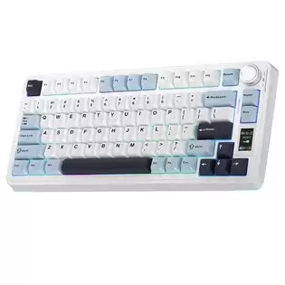 Pay Only £39.99 For Aula S75 Pro Tri-mode Wireless Mechanical Keyboard, Lcd Screen, Knob Control, Hot-swappable, Rgb Backlit, 75% Layout, 4000mah Battery - Blue With This Coupon Code At Geekbuying
