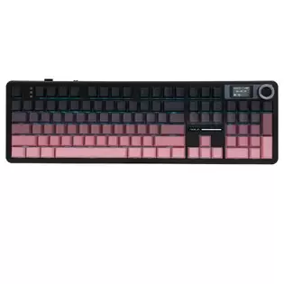 Order In Just £49.99 Aula F108 Pro Tri-mode Wireless Mechanical Keyboard, 104-key Gasket Mount, Hot-swappable Leobog Graywood V3 Linear Switch, 1.14-inch Lcd Screen, Rgb Backlit, 8000mah Battery - Gradient Pink With This Discount Coupon At Geekbuying
