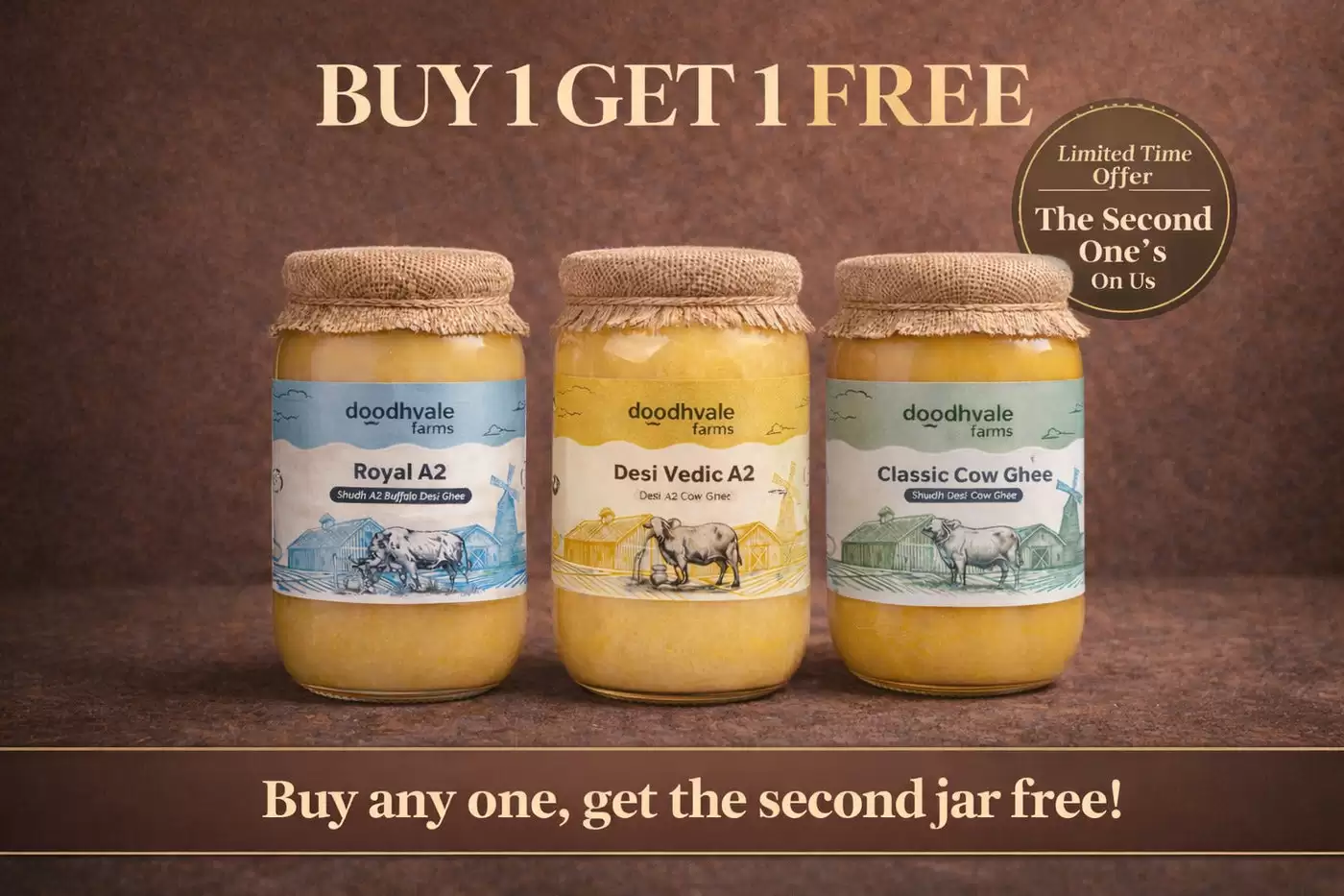 Buy 1 Get 1 Free On Desi Ghee Collection At Doodhvalefarms.com Deal Page