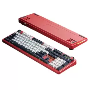 Pay Only $69.99 For Aula F108 Pro Tri-mode Wireless Mechanical Keyboard, 104-key Gasket Mount, Hot-swappable Leobog Graywood V3 Linear Switch, 1.14-inch Lcd Screen, Rgb Backlit, 8000mah Battery - Vermilion Dye With This Coupon Code At Geekbuying