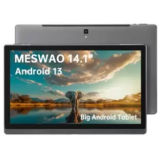 Pay Only $209.76 For Meswao B1 Tablet, 14.1 Inch 1920*1080 Ips Screen, Mtk6769 8 Cores, 6gb Ram 128gb Rom, Android 13, Wifi 5 Bluetooth 5.2, 13mp+5mp Camera, 10000mah Battery, 4*speakers - Eu Plug, Grey With This Coupon Code At Geekbuying