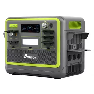 Pay Only €659.00 For Fossibot F2400 Portable Power Station, 2048wh Lifepo4 Battery 2400w Output Solar Generator, 3xac Rv Car Usb Type-c Qc3.0 Pd Dc5521 Pure Sine Wave Full Outlets, 1.5 Hours Fast Charging, Input Power Adjustment Knob, Bidirectional Inverter - Green With This