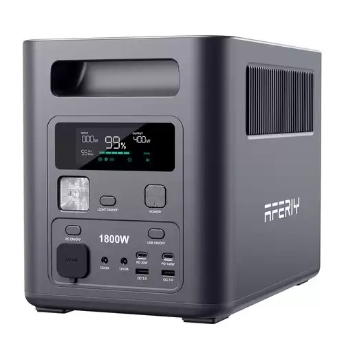 Order In Just $389 Aferiy Nomad1800 P180 Portable Power Station, 1800w Pure Sine Wave (3600w Peak), 1024wh Lifepo4 Battery, Dual-input Fast Charging, <10ms Ups Backup, 13 I/o Ports, 4 Charging Methods With This Coupon At Geekbuying
