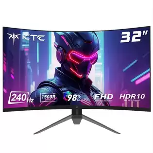 Order In Just €161.99 Ktc H32s17f 32'' Curved Gaming Monitor, 1920*1080 Hva Panel, 240hz Refresh Rate, 125% Srgb, 3500:1 Contrast Ratio, Adaptive Sync, Hdr10, 3ms Response Time, 2*hdmi2.0 1*dp1.4 1*usb2.0 1*audio, Vesa Mount, Adjustable Tilt, Low Blue Light With This Disco