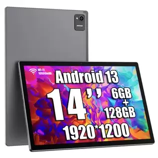 Order In Just $221.10 Meswao B2 Tablet, 14 Inch 1920*1200 Ips Screen, Mtk6769 8 Cores, 6gb Ram 128gb Rom, Android 13, Wifi 5 Bluetooth 5.0, 10000mah Battery, 32mp+5mp Camera, 4*speakers - Eu Plug, Grey With This Discount Coupon At Geekbuying
