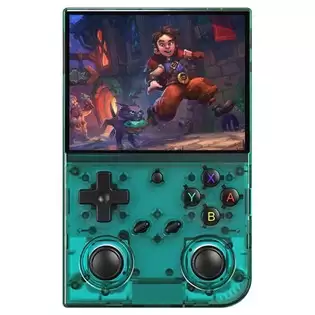 Order In Just $84 Anbernic Rg35xx Pro Game Console, 64gb + 256gb Tf Card With 14000+ Games, 3.5 Inch Ips Screen, 30+ Emulators, Multimedia App, 7 Hours Of Playtime, Dual Joysticks - Transparent Teal With This Coupon At Geekbuying